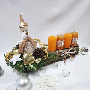 Adventi rénszarvas koszorú,  asztaldísz,  dekoráció - karácsony - adventi díszek - adventi asztaldísz - Meska.hu Adventi rénszarvas koszorú,  asztaldísz,  dekoráció - karácsony - adventi díszek - adventi asztaldísz - Meska.hu