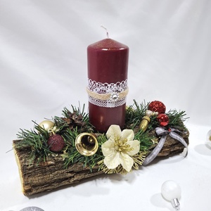 Adventi klasszikus koszorú,  asztaldísz,  dekoráció - karácsony - adventi díszek - adventi asztaldísz - Meska.hu