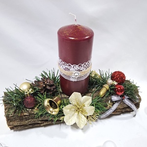 Adventi klasszikus koszorú,  asztaldísz,  dekoráció - karácsony - adventi díszek - adventi asztaldísz - Meska.hu