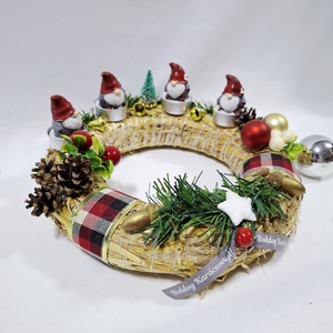 Adventi manó koszorú,  asztaldísz, karácsonyi dekoráció - karácsony - adventi díszek - adventi asztaldísz - Meska.hu Adventi manó koszorú,  asztaldísz, karácsonyi dekoráció - karácsony - adventi díszek - adventi asztaldísz - Meska.hu
