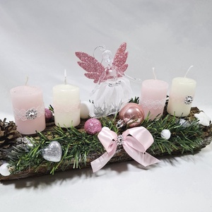 Karácsonyi adventi balerina klasszikus koszorú, asztaldísz  - karácsony - adventi díszek - adventi koszorú - Meska.hu