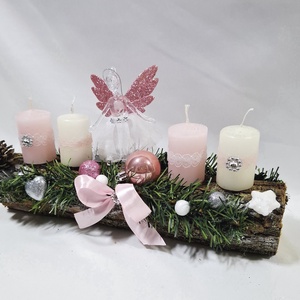 Karácsonyi adventi balerina klasszikus koszorú, asztaldísz  - karácsony - adventi díszek - adventi koszorú - Meska.hu