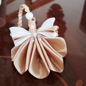 Angyalka szaténból, dekoráció, karácsonyfa dísz - karácsony - karácsonyi lakásdekoráció - karácsonyi lakásdíszek - Meska.hu