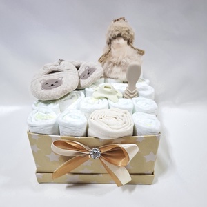  Kis baba box, pelenkatorta 4-8 kg pelenkatorony, babaváró csomag, kelengye - Meska.hu