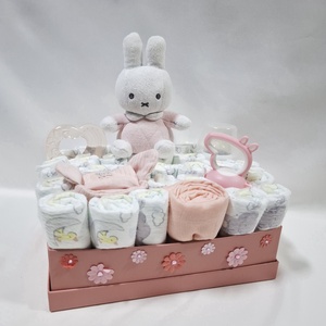  Nyuszi baba box, pelenkatorta 2-5 kg pelenkatorony, babaváró csomag, kelengye - Meska.hu