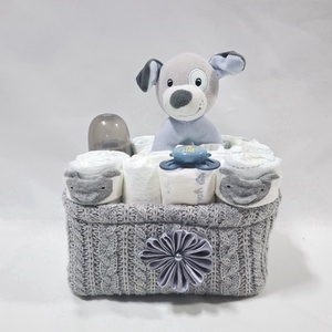 Kutyus baba box, pelenkatorta  2-5 kg pelenka doboz, babaváró csomag - Meska.hu