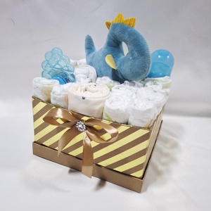 Dino baba box, pelenkatorta 2-5 kg pelenkatorony, babaváró csomag, baba kelengye - baba - mama - pelenkázó, babafürdető kellékek - pelenkatorta - Meska.hu