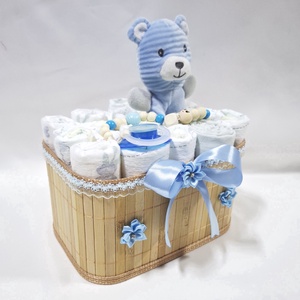 Maci baba box, pelenkatorta 2-5 kg pelenkatorony, babaváró csomag, kelengye - baba - mama - pelenkázó, babafürdető kellékek - pelenkatorta - Meska.hu