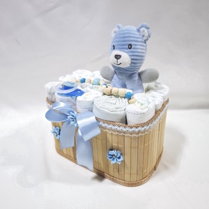 Maci baba box, pelenkatorta 2-5 kg pelenkatorony, babaváró csomag, kelengye - baba - mama - pelenkázó, babafürdető kellékek - pelenkatorta - Meska.hu