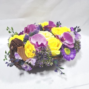 Kacsa kosár virágcsokor, doboz , asztaldísz, kaspó, ajándék - otthon & életmód - virágdekoráció - virágok - virágbox - Meska.hu