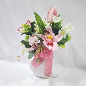 Szív kerámia kaspó, csokor, box, asztaldísz - otthon & életmód - virágdekoráció - virágok - virágbox - Meska.hu