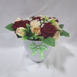 Begónia - rózsa virágcsokor, virágdoboz, asztaldísz, dekoráció, ajándék - otthon & életmód - virágdekoráció - virágok - virágbox - Meska.hu