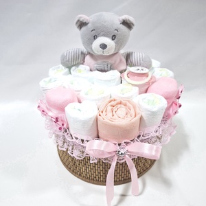 Maci baba box, pelenkatorta 2-5 kg pelenkatorony, babaváró csomag, kelengye - baba - mama - pelenkázó, babafürdető kellékek - pelenkatorta - Meska.hu