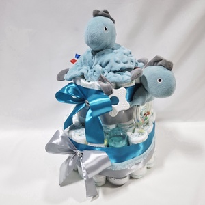 Dino baba box, pelenkatorta 6-10 kg pelenkatorony, babaváró csomag, kelengye - baba - mama - pelenkázó, babafürdető kellékek - pelenkatorta - Meska.hu