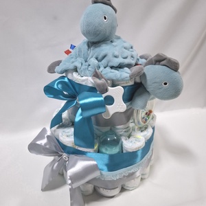 Dino baba box, pelenkatorta 6-10 kg pelenkatorony, babaváró csomag, kelengye - baba - mama - pelenkázó, babafürdető kellékek - pelenkatorta - Meska.hu