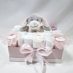 Kutyus pelenkatorta , 2-5 kg pelenkatorony, babaváró csomag, kelengye - Meska.hu