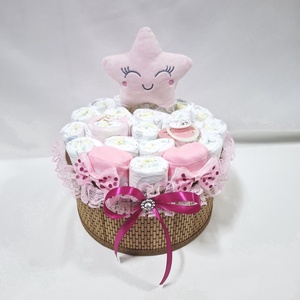 Kis csillag baba box, pelenkatorta 2-5 kg pelenkatorony, babaváró csomag, kelengye - baba - mama - pelenkázó, babafürdető kellékek - pelenkatorta - Meska.hu