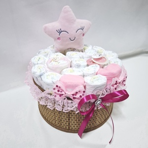Kis csillag baba box, pelenkatorta 2-5 kg pelenkatorony, babaváró csomag, kelengye - baba - mama - pelenkázó, babafürdető kellékek - pelenkatorta - Meska.hu
