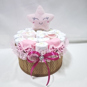 Kis csillag baba box, pelenkatorta 2-5 kg pelenkatorony, babaváró csomag, kelengye - Meska.hu