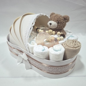 Maci baba box,pelenkatorta 2-5 kg pelenka doboz, babaváró csomag, kelengye - baba - mama - babalátogató ajándékcsomag - Meska.hu