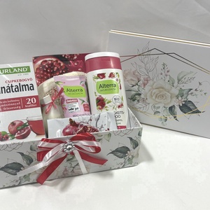 Vitamin gazdag Gránátalma kényeztető csomag, SPA doboz, kozmetikai csomag  - szépségápolás - kozmetikai ajándékcsomag - Meska.hu