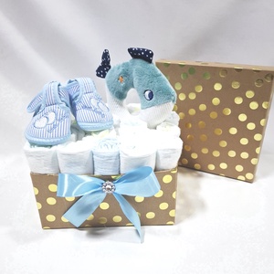 Halacska- tipegő baba box, pelenkatorta 2-5 kg pelenkatorony, babaváró csomag, baba kelengye - Meska.hu