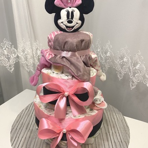 Mickey egér 3 emelet pelenkatorta, 2-5 kg pelenkatorony, babaváró csomag - Meska.hu