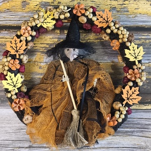 Őszi ajtódísz , Otthon & Életmód, Dekoráció, Halloween, Halloweeni ajtódíszek és ablakdíszek, Virágkötés, MESKA