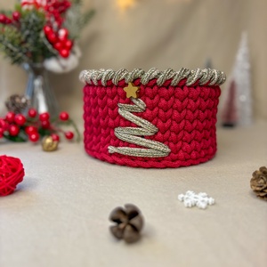 Karácsonyfás tároló - otthon & életmód - tárolás & rendszerezés - tárolókosár - Meska.hu