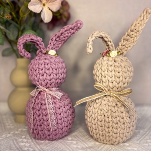 Nyuszi dekoráció - ünnepi díszek, dekorációk - húsvéti díszek és dekorációk - Meska.hu