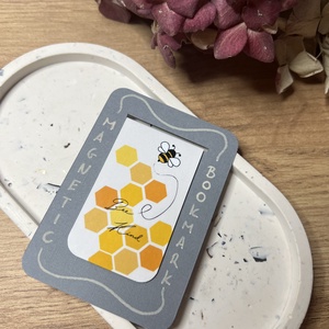 Mágneses könyvjelző - Bee Kind - könyv & zene - könyvjelző - Meska.hu