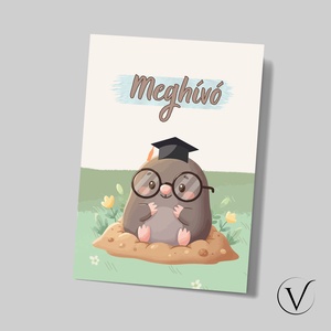 Kinyitható ballagási meghívó óvodásoknak - kisvakond - otthon & életmód - papír, írószer - meghívó - ballagási meghívó - Meska.hu