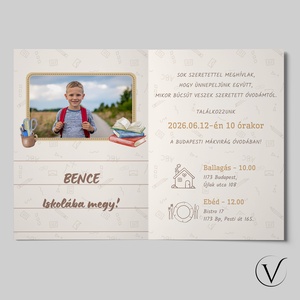 Kinyitható nyuszis ballagási meghívó óvodásoknak - otthon & életmód - papír, írószer - meghívó - ballagási meghívó - Meska.hu