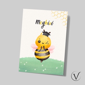 Kinyitható méhecskés ballagási meghívó óvodásoknak - otthon & életmód - papír, írószer - meghívó - ballagási meghívó - Meska.hu