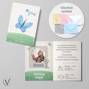 Kinyitható pillangós ballagási meghívó óvodásoknak - Meska.hu