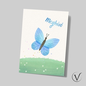 Kinyitható pillangós ballagási meghívó óvodásoknak - otthon & életmód - papír, írószer - meghívó - ballagási meghívó - Meska.hu