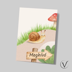 Kinyitható ballagási meghívó óvodásoknak - Csiga - otthon & életmód - papír, írószer - meghívó - ballagási meghívó - Meska.hu