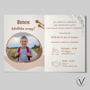 Kinyitható ballagási meghívó óvodásoknak - Csiga - otthon & életmód - papír, írószer - meghívó - ballagási meghívó - Meska.hu