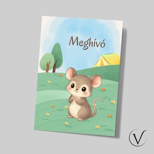 Kinyitható ballagási meghívó óvodásoknak - Egérke - otthon & életmód - papír, írószer - meghívó - ballagási meghívó - Meska.hu