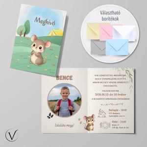 Kinyitható ballagási meghívó óvodásoknak - Egérke - Meska.hu