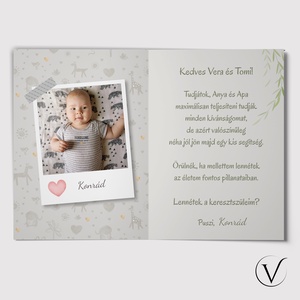 Fényképes keresztszülő felkérő - safaris - baba - mama - keresztelő kellékek - keresztszülő felkérő - Meska.hu