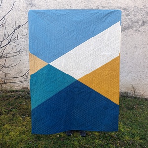 Modern throw quilt - egyedi takaró / ágytakaró, Otthon & Életmód, Lakástextil, Felnőtt takaró, pléd, Patchwork, foltvarrás, Varrás, MESKA