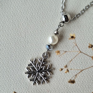 Hópehely medál nemesacél nyaklánccal - Meska.hu