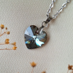Swarovski medál acél nyakláncon - ékszer - nyaklánc - medálos nyaklánc - Meska.hu
