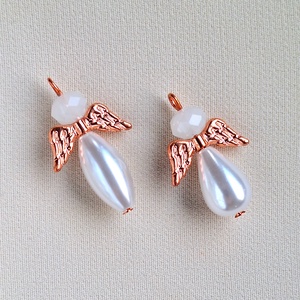 2 db angyalka, Karácsony, Karácsonyi lakásdekoráció, Karácsonyi manók, figurák, Ékszerkészítés, MESKA