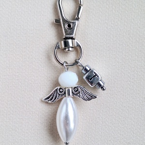 Angyalkás kulcstartó, Táska & Tok, Kulcstartó & Táskadísz, Táskadísz, Ékszerkészítés, MESKA