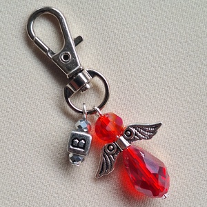 Angyalkás kulcstartó - Meska.hu