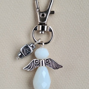Angyalkás kulcstartó - Meska.hu
