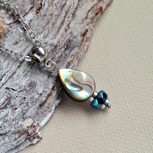 Pávakagyló medál acél lánccal - ékszer - nyaklánc - medálos nyaklánc - Meska.hu Pávakagyló medál acél lánccal - ékszer - nyaklánc - medálos nyaklánc - Meska.hu