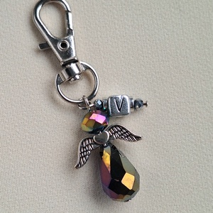 Angyalkás kulcstartó - Meska.hu